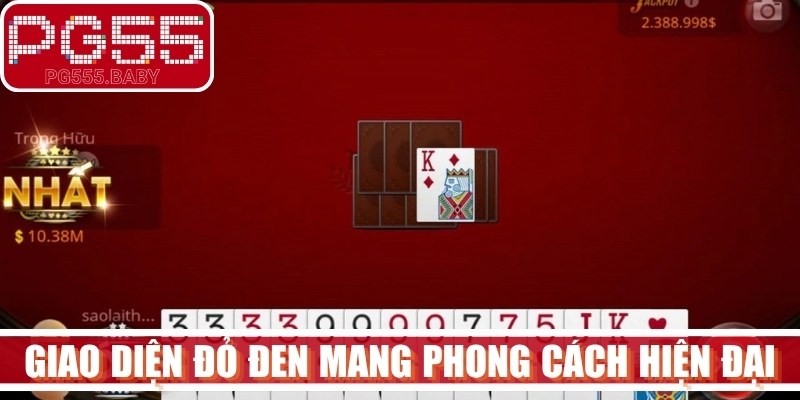 Giao diện đỏ đen mang phong cách hiện đại, quý phái bậc nhất