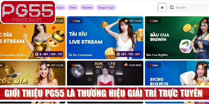 Giới thiệu PG55 là thương hiệu giải trí trực tuyến đỉnh cao