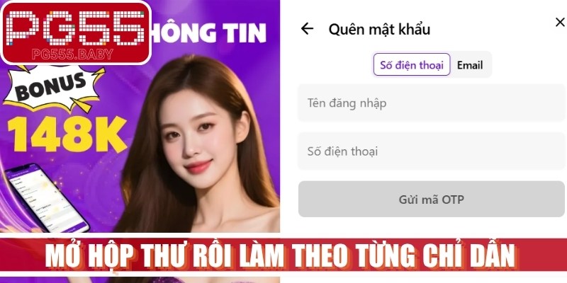 Mở hộp thư rồi làm theo từng chỉ dẫn nhằm khởi tạo mật khẩu